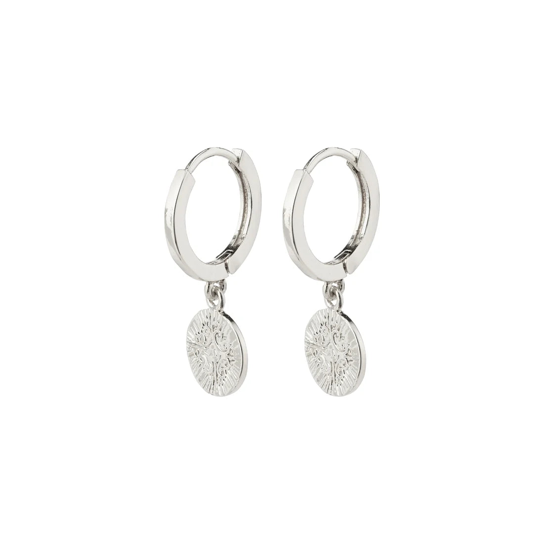 NOMAD coin huggie hoop earrings