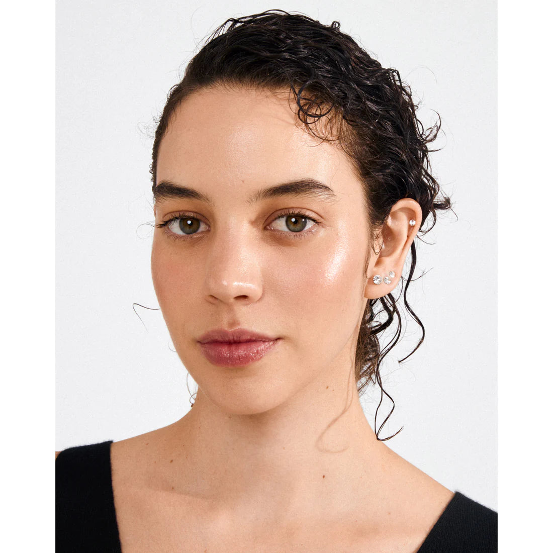 MILLIE crystal earrings, 3-in-1 set