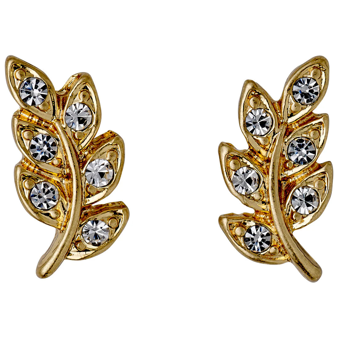 IMOGEN crystal leaf earrings
