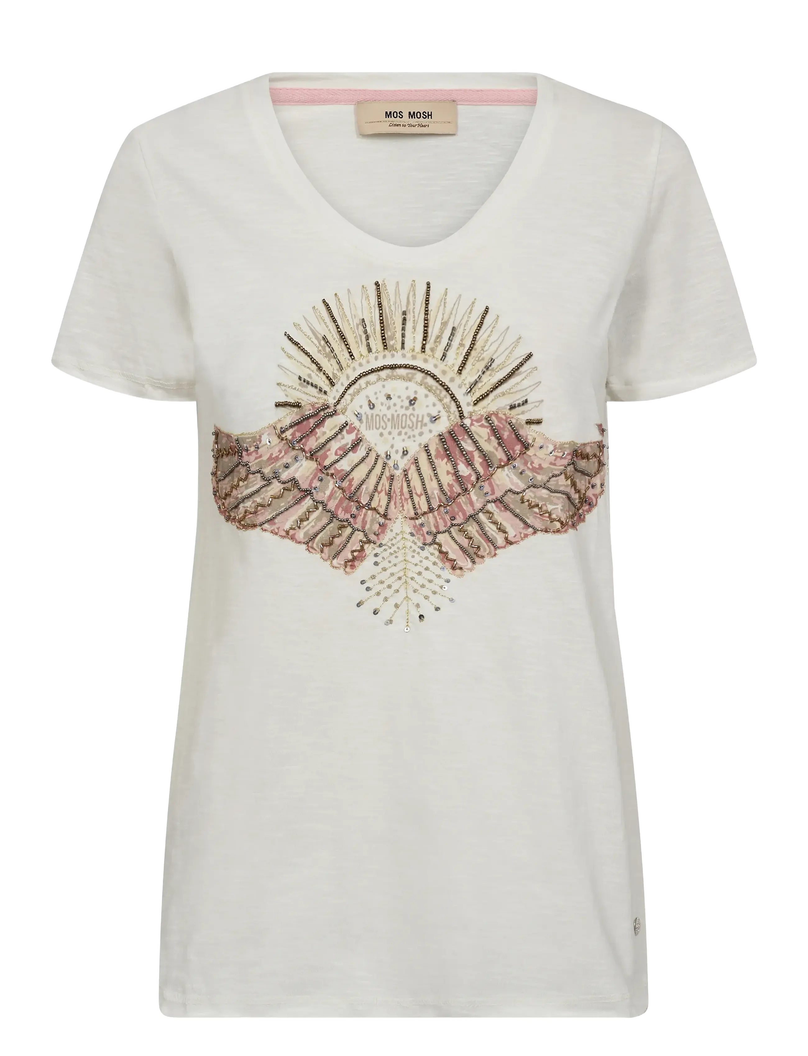 Nadine O-SS Deco Tee Powder Pink