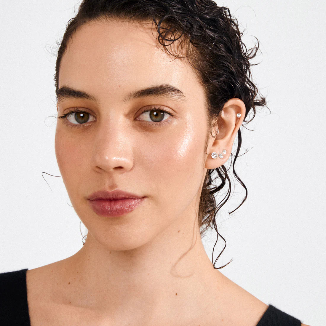MILLIE crystal earrings, 3-in-1 set