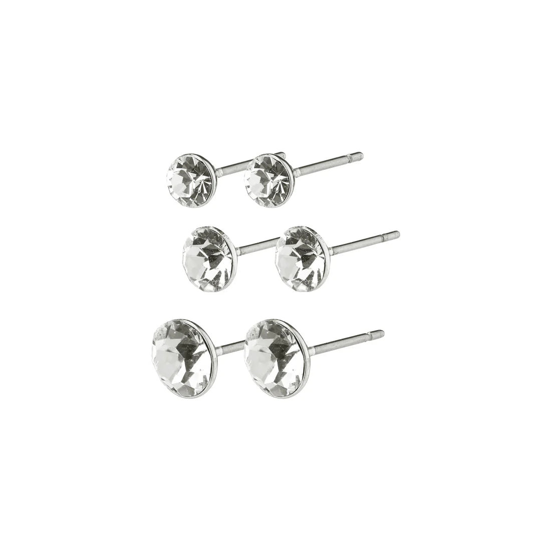 MILLIE crystal earrings, 3-in-1 set