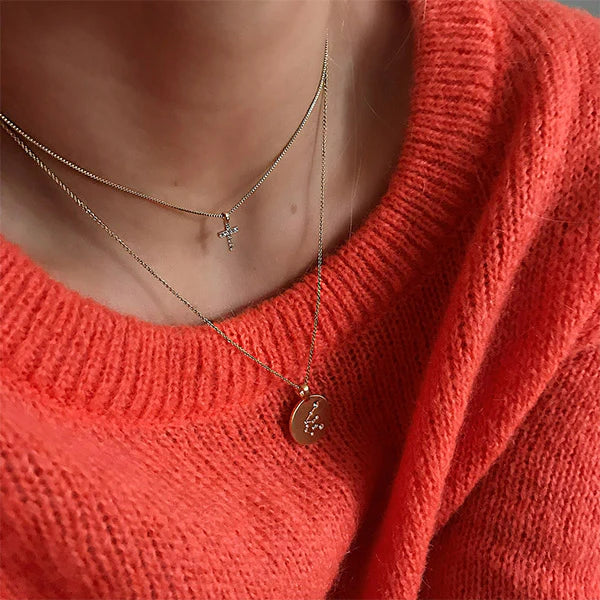 CLARA crystal cross necklace