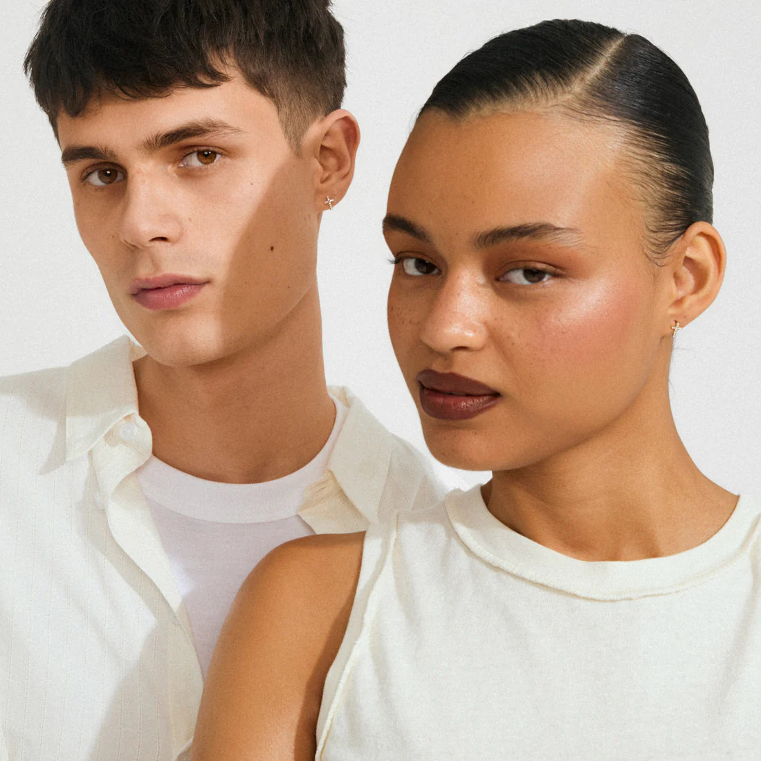 CLARA crystal cross earrings